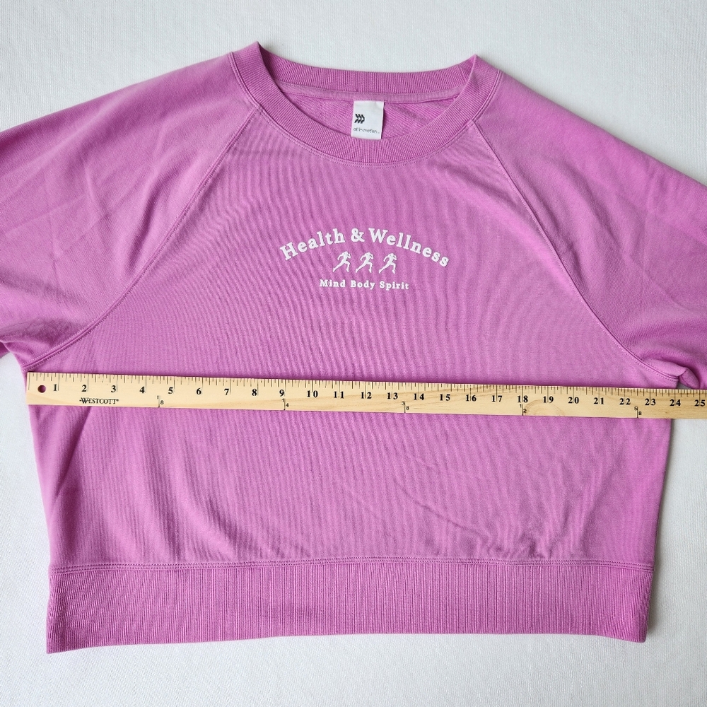 All In Motion Health And Wellness Sweatshirt Long Sleeve Purple Cute Cozy Large - Picture 13 of 16